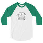 Live More Travel Bus 3/4 sleeve raglan shirt