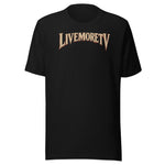LiveMoreTV Go Somewhere You Shouldn't Tee — Black — front view