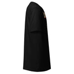 LiveMoreTV Haunted House Tee in Black, right side view