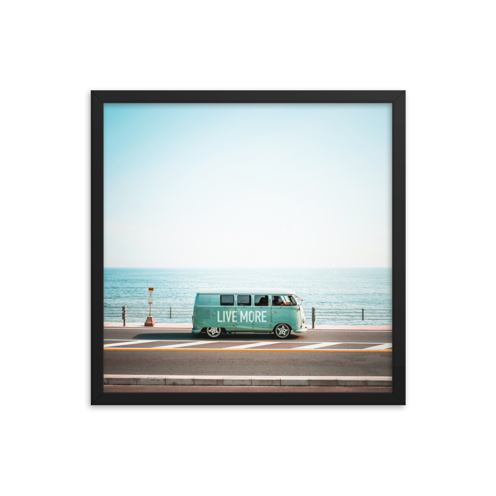 Live More Van Framed Poster