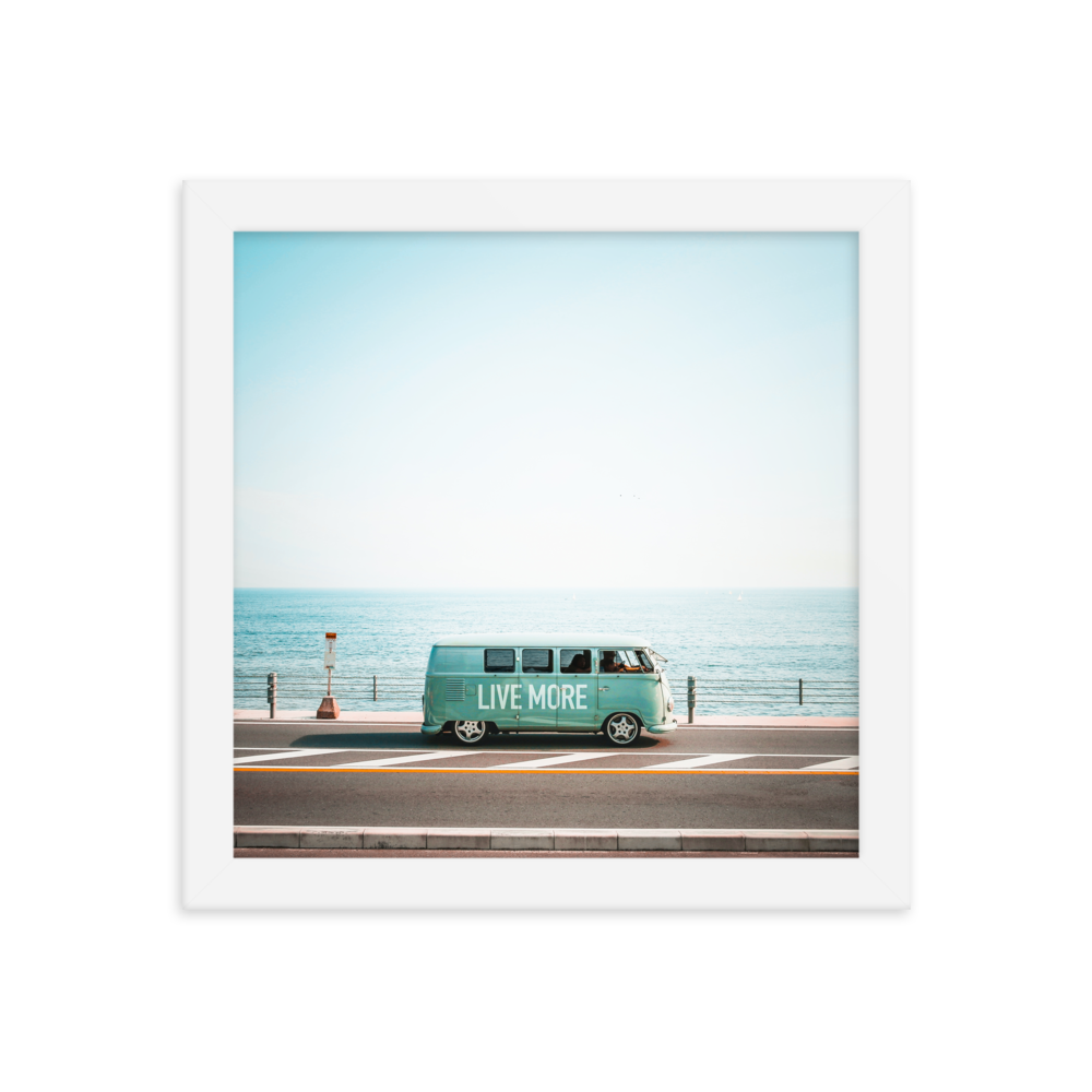 Live More Van Framed Poster