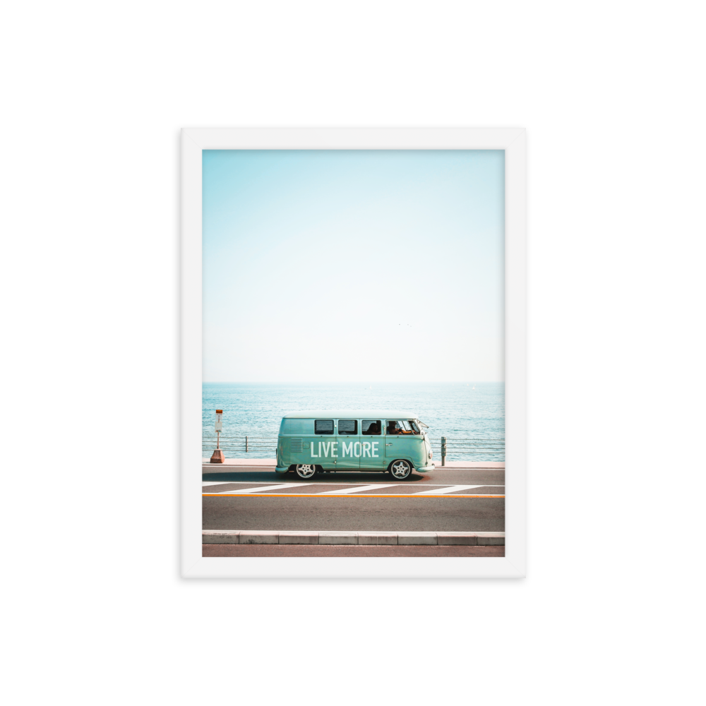 Live More Van Framed Poster