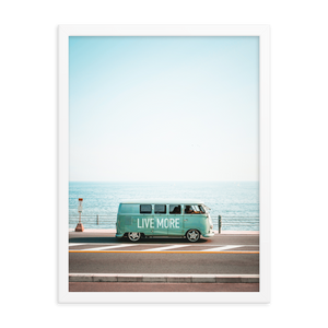 Live More Van Framed Poster