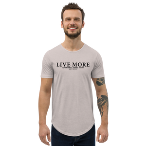 Live More Brand Men's Curved Hem T-Shirt