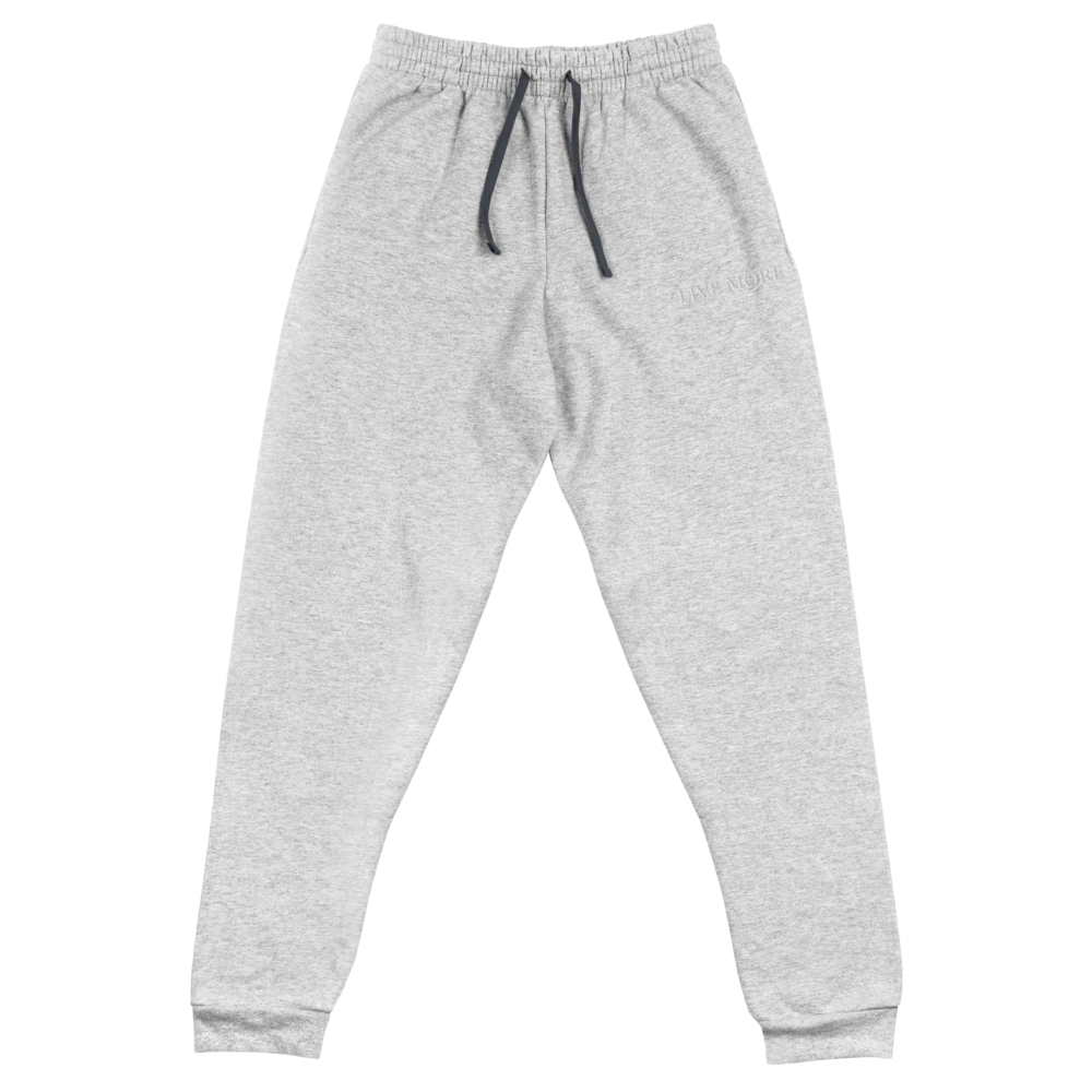 Embroidered Live More Unisex Joggers - Live More