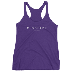Womens #Inspired Fitness Triblend Tank - Live More
