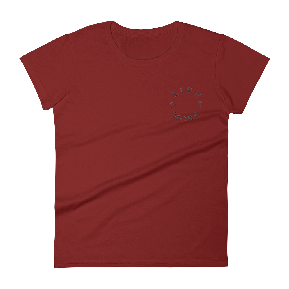 Womens Palms & Planes Embroidered Tee - Live More